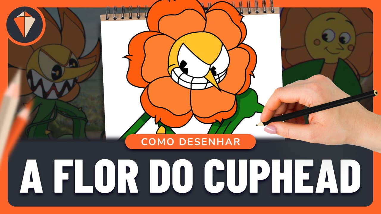 COMO DESENHAR O CAGNEY CARNATION (A FLOR DO CUPHEAD)